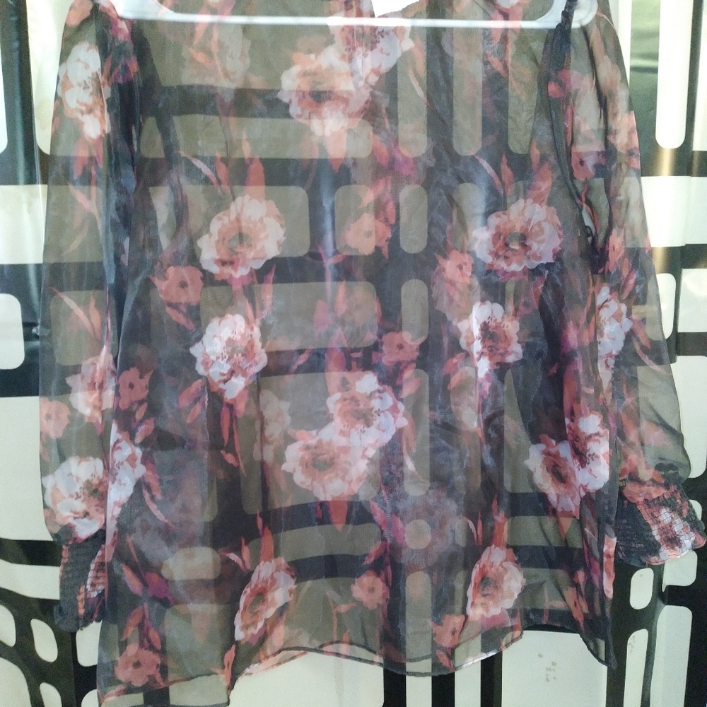 Cato size large sheer dress top